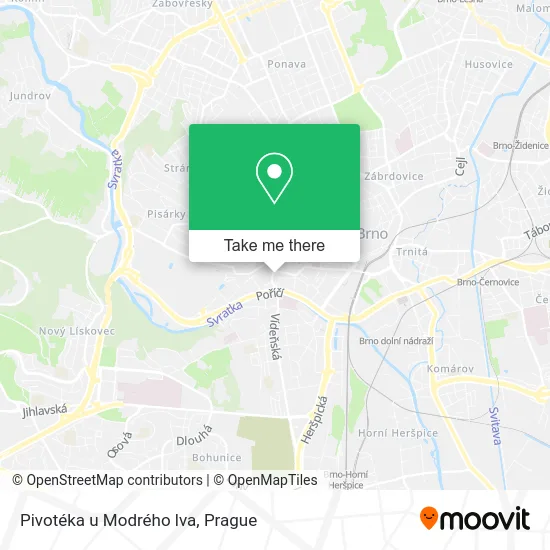 Карта Pivotéka u Modrého lva