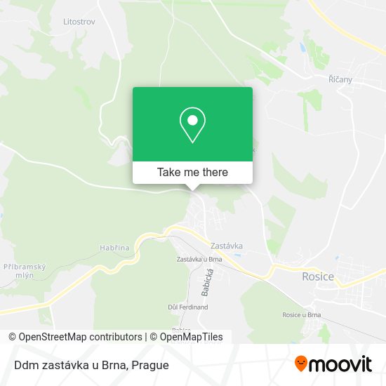 Карта Ddm zastávka u Brna