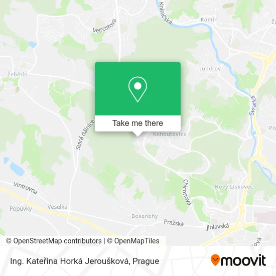 Карта Ing. Kateřina Horká Jeroušková