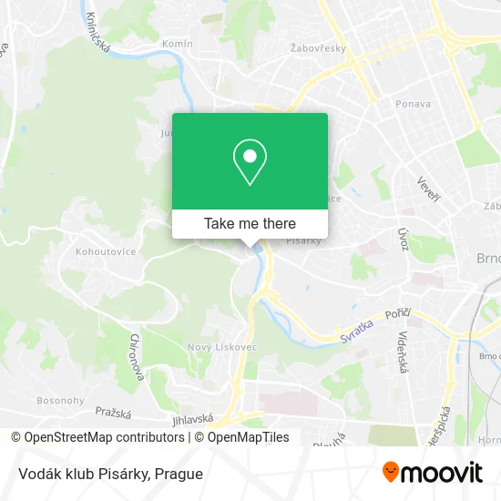 Карта Vodák klub Pisárky