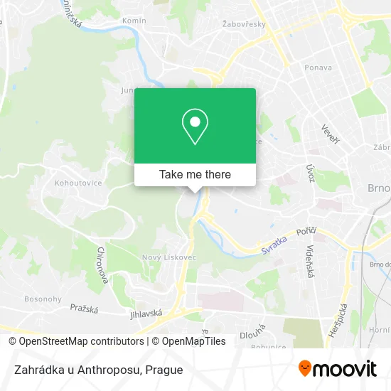 Карта Zahrádka u Anthroposu