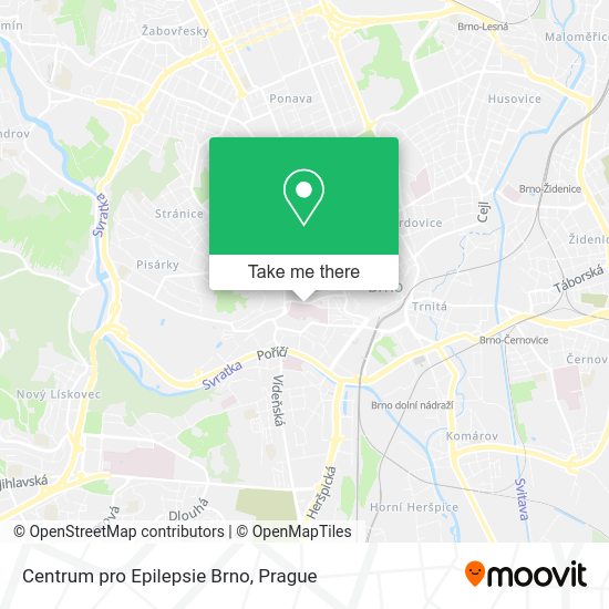 Карта Centrum pro Epilepsie Brno