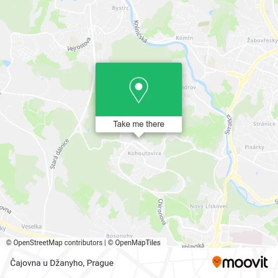 Карта Čajovna u Džanyho
