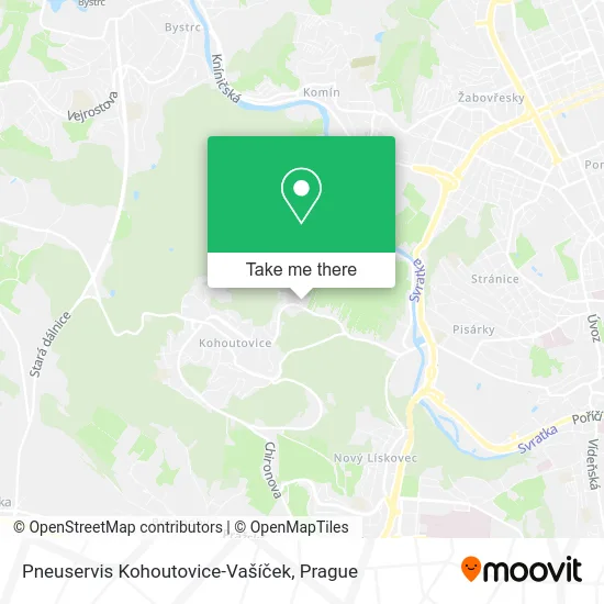 Карта Pneuservis Kohoutovice-Vašíček