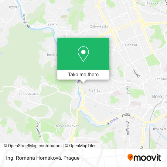 Карта Ing. Romana Horňáková