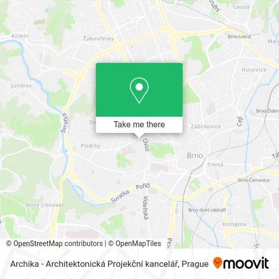 Карта Archika - Architektonická Projekční kancelář
