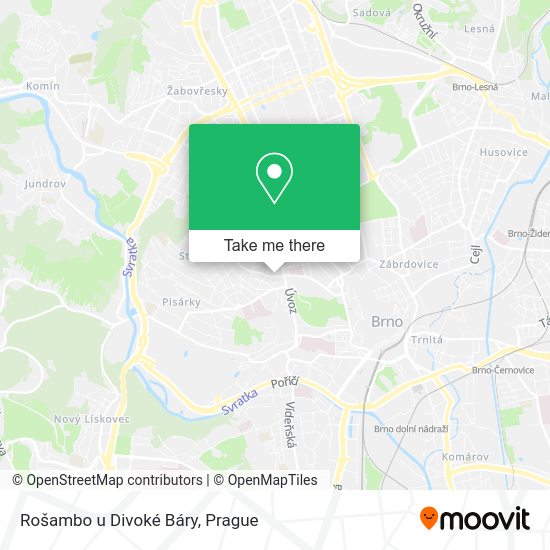 Карта Rošambo u Divoké Báry