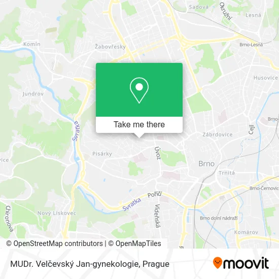 Карта MUDr. Velčevský Jan-gynekologie