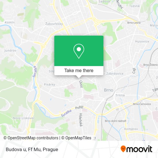 Карта Budova u, Ff Mu