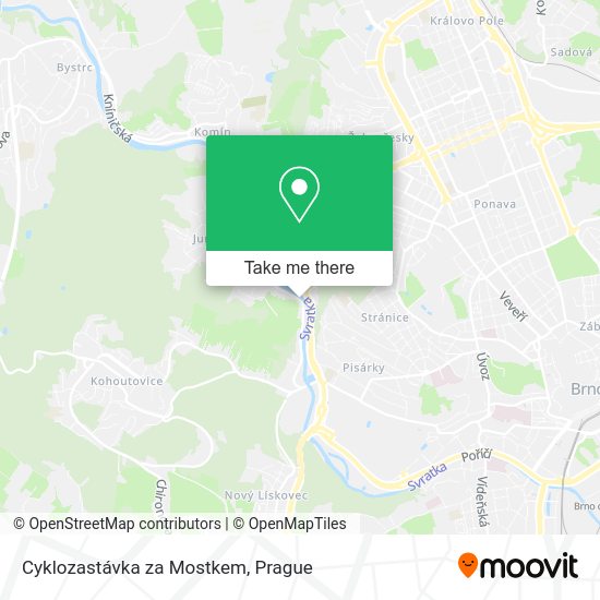 Карта Cyklozastávka za Mostkem