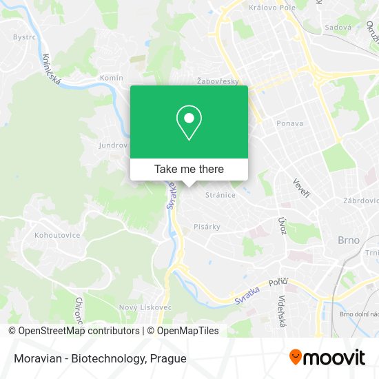 Карта Moravian - Biotechnology