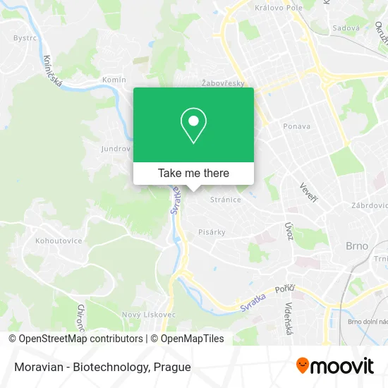 Карта Moravian - Biotechnology