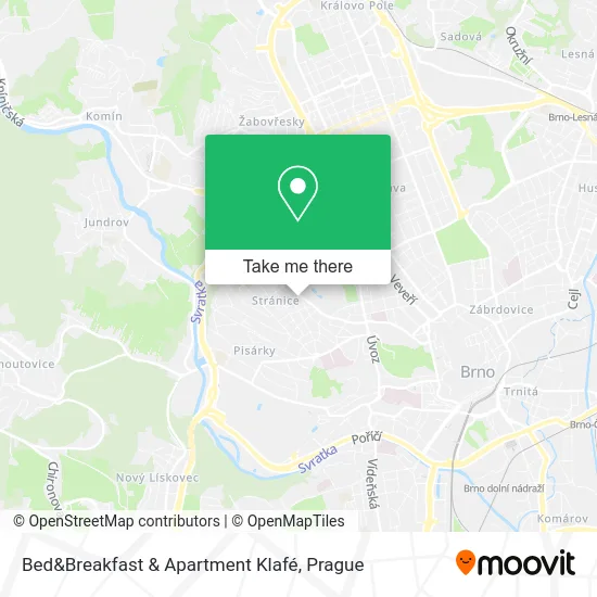 Карта Bed&Breakfast & Apartment Klafé