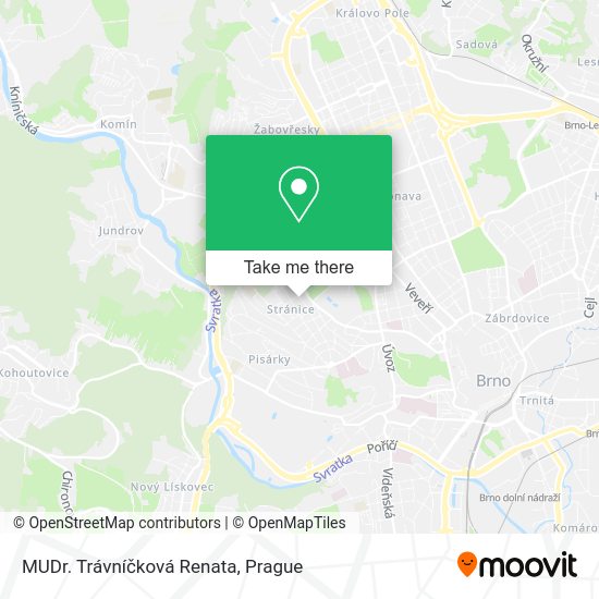 Карта MUDr. Trávníčková Renata
