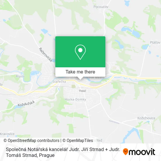 Карта Společná Notářská kancelář Judr. Jiří Strnad + Judr. Tomáš Strnad