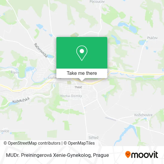 Карта MUDr. Preiningerová Xenie-Gynekolog