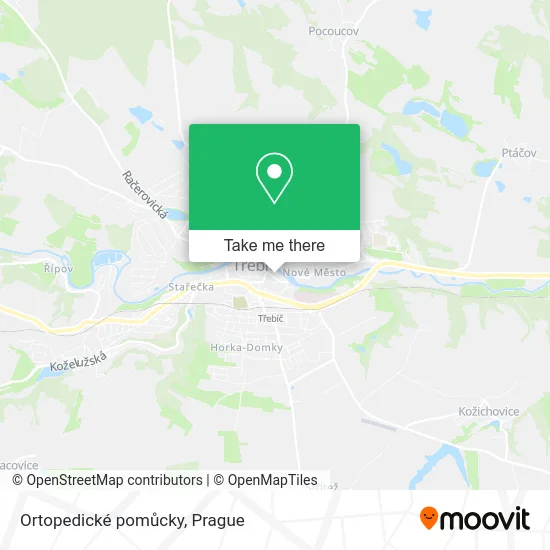 Карта Ortopedické pomůcky