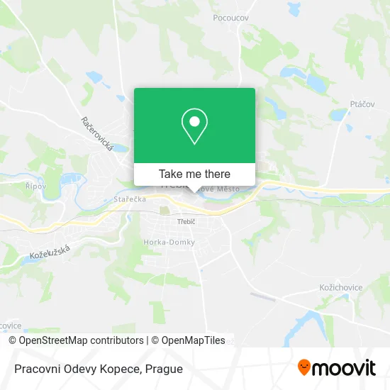 Карта Pracovni Odevy Kopece