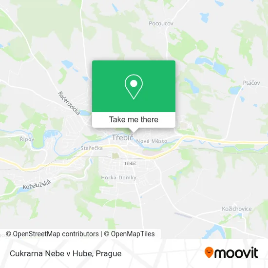 Карта Cukrarna Nebe v Hube
