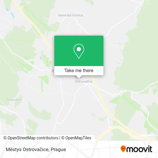 Карта Městys Ostrovačice