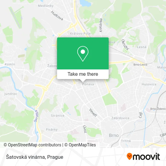 Карта Šatovská vinárna
