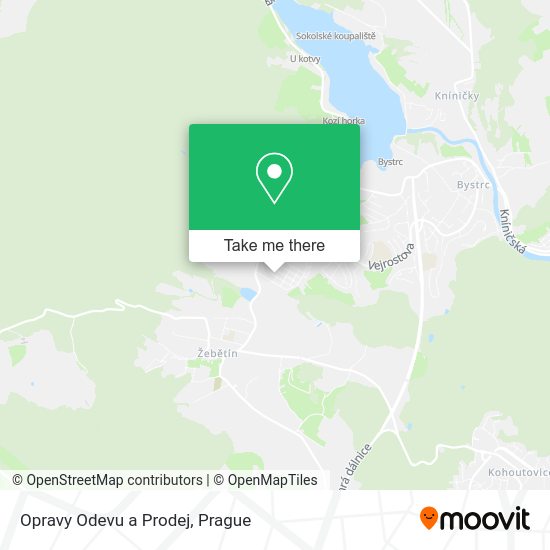 Карта Opravy Odevu a Prodej