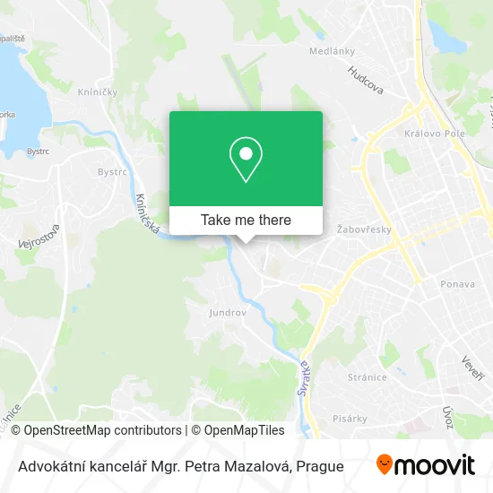 Карта Advokátní kancelář Mgr. Petra Mazalová