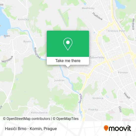 Карта Hasiči Brno - Komín