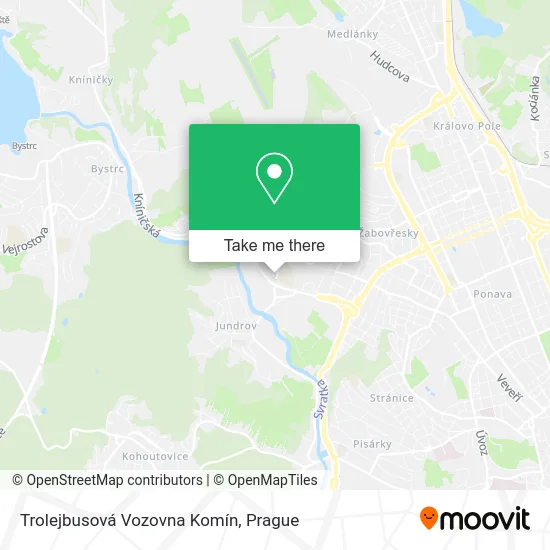 Карта Trolejbusová Vozovna Komín