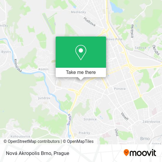 Карта Nová Akropolis Brno