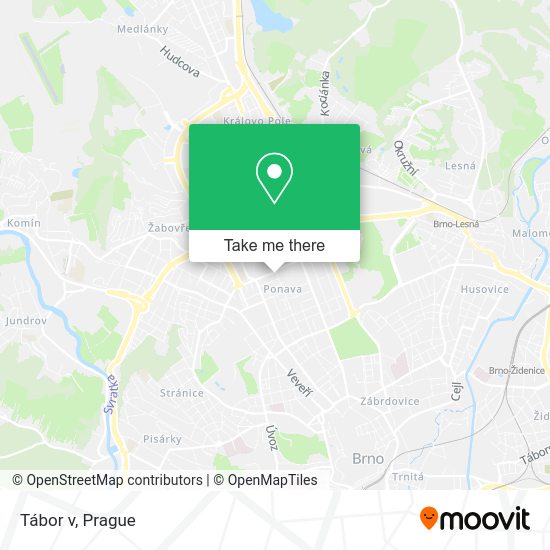 Карта Tábor v