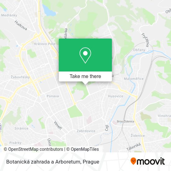 Карта Botanická zahrada a Arboretum