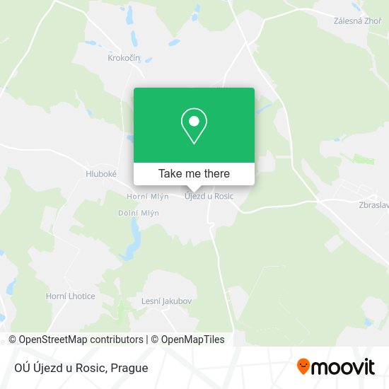 Карта OÚ Újezd u Rosic