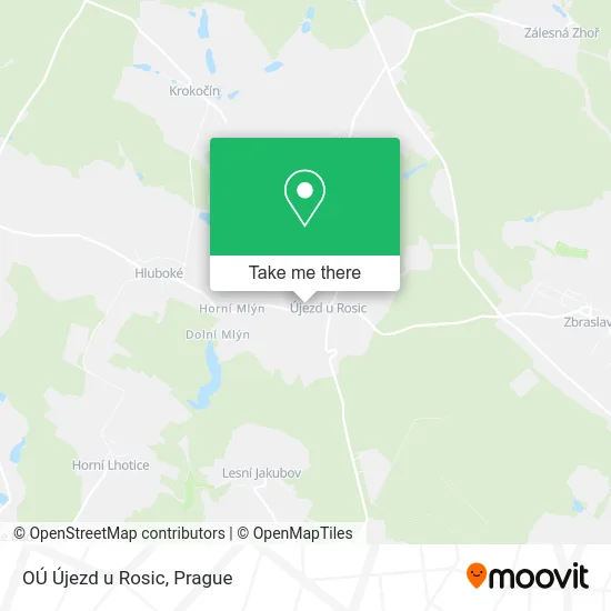 Карта OÚ Újezd u Rosic