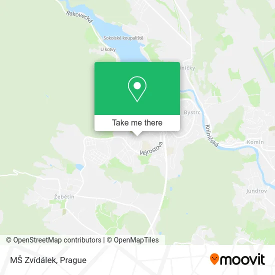 Карта MŠ Zvídálek