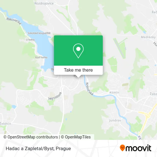 Карта Hadac a Zapletal/Byst