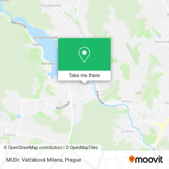 Карта MUDr. Valčáková Milana