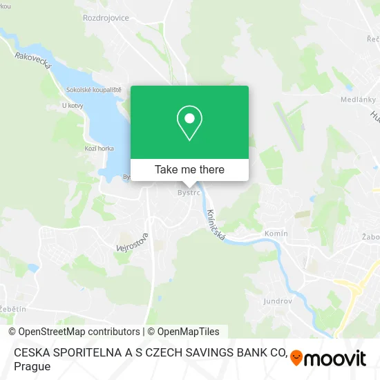 Карта CESKA SPORITELNA A S CZECH SAVINGS BANK CO
