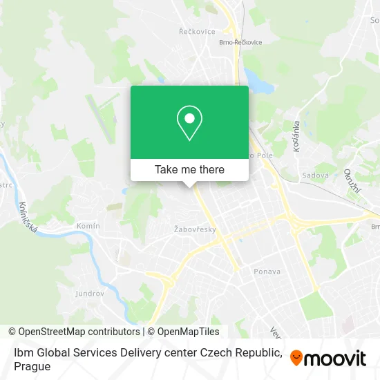Карта Ibm Global Services Delivery center Czech Republic