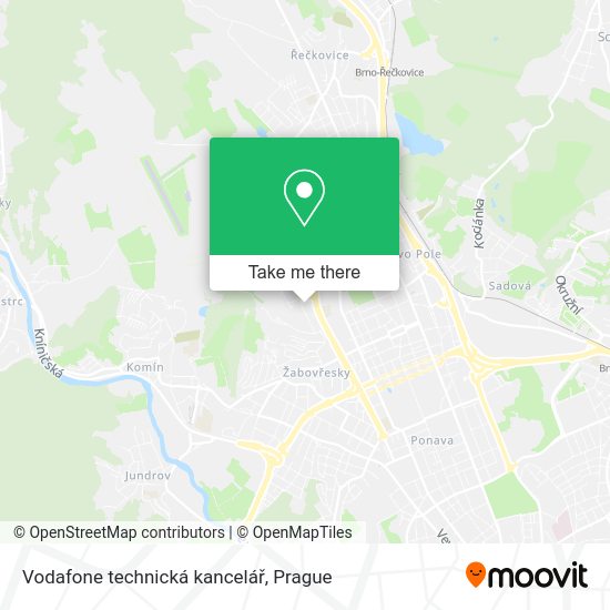 Карта Vodafone technická kancelář