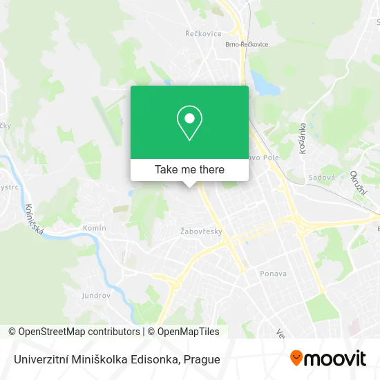 Карта Univerzitní Miniškolka Edisonka