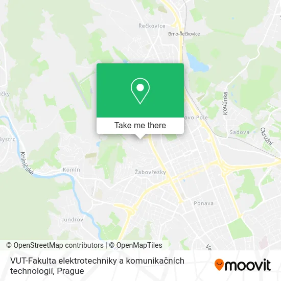 Карта VUT-Fakulta elektrotechniky a komunikačních technologií