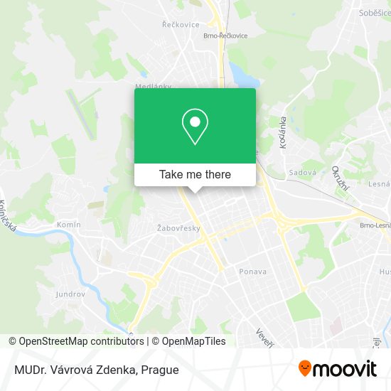 Карта MUDr. Vávrová Zdenka