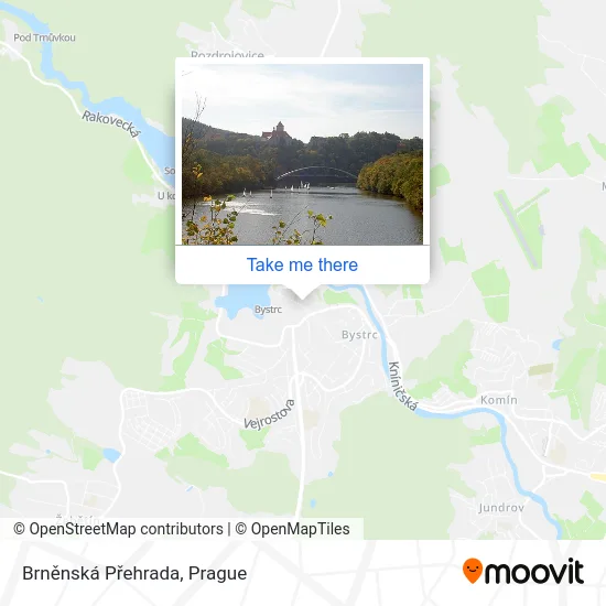 Карта Brněnská Přehrada