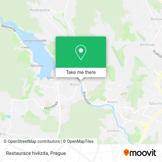 Карта Restaurace hvězda