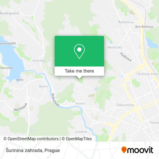 Карта Šurinina zahrada