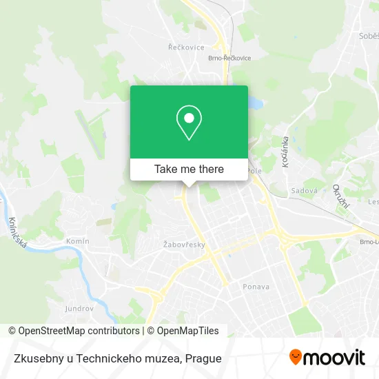 Карта Zkusebny u Technickeho muzea