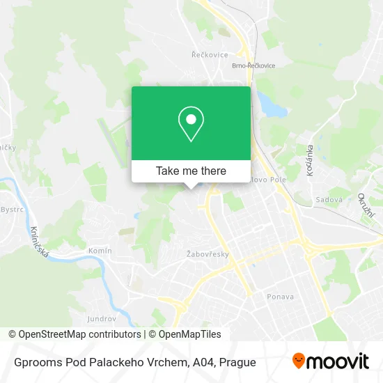 Карта Gprooms Pod Palackeho Vrchem, A04