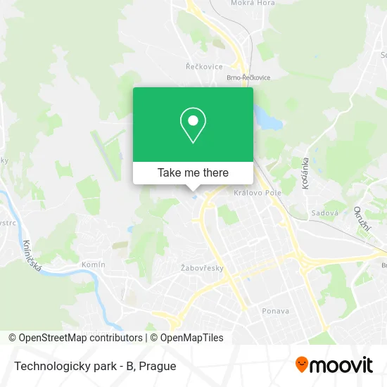 Карта Technologicky park - B