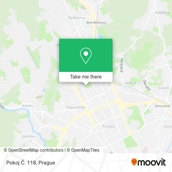 Карта Pokoj Č. 118